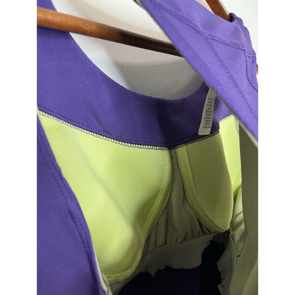 Athleta Tank Top Medium M Purple Racerback Sleeveless Active Shelf Bra Pockets - Picture 7 of 8